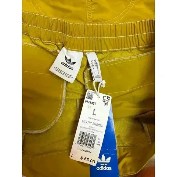Adidas Men's Utility Skateboarding Shorts Yellow Size L New Read Description - Picture 9 of 10